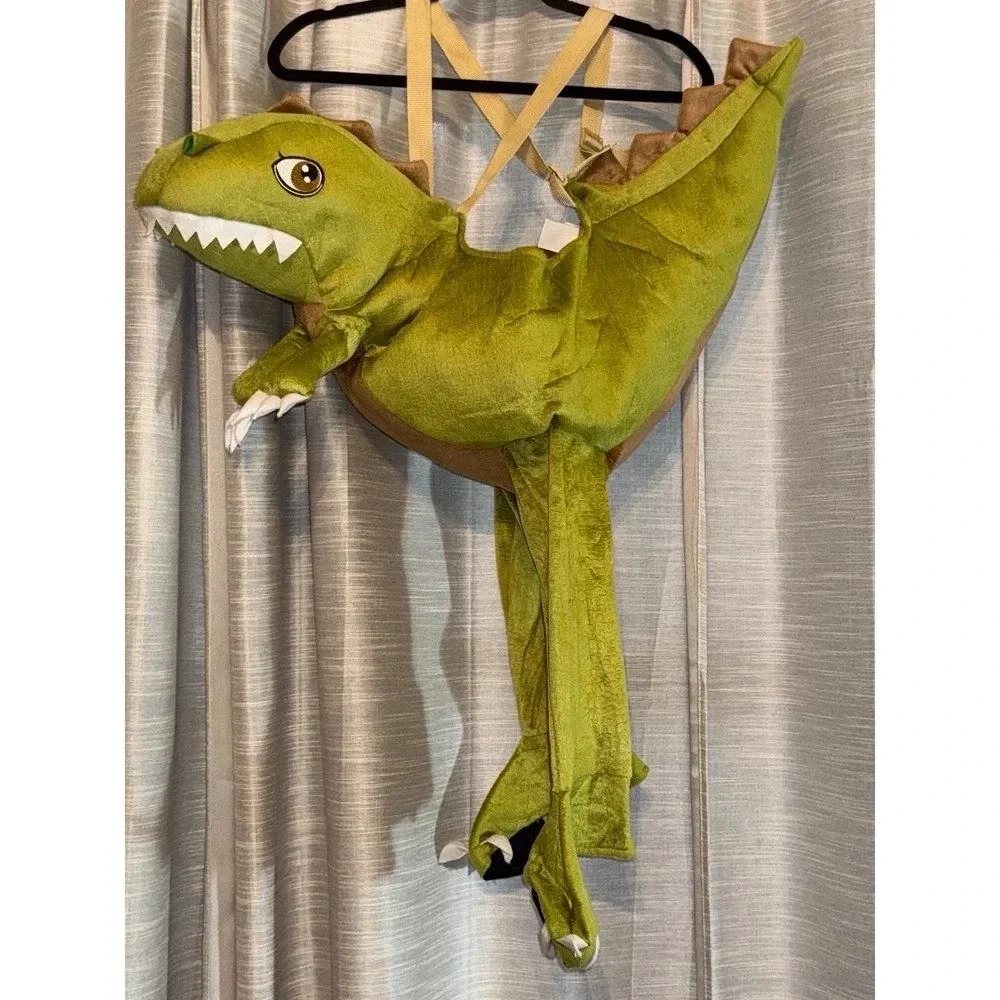 Spirit Halloween Toddler Green Dinosaur Ride-Along Costume NWOT